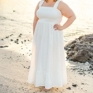 City Chic White Ariel Maxi Dress
